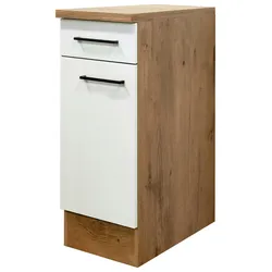 Küchenunterschrank Avila Eichefarben/Magnolie