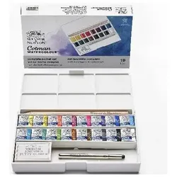 Winsor & Newton, Künstlerfarbe + Bastelfarbe, Cotman watercolour deluxe pocketbox 19pcs