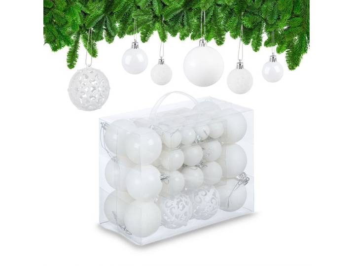 Relaxdays Weihnachtskugeln im 50er Set