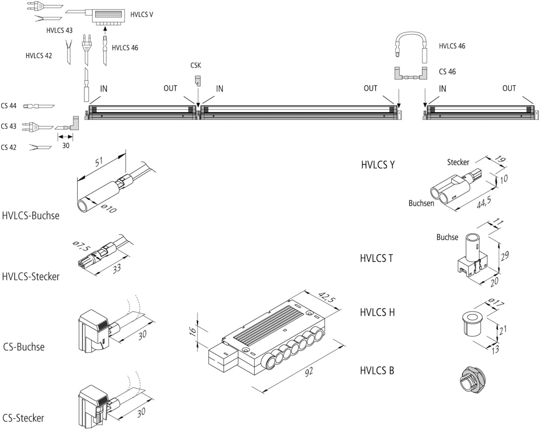 hera Anschlussleitung SlimLite CS 1,8m 21526031804)