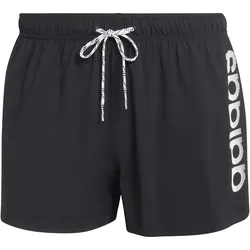 adidas Logo Stretchy Knit 3" Badeshorts Herren KC7297 - black/white M