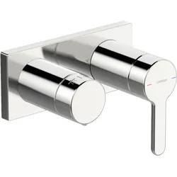 HansaDESIGNO Style Einhebelmischer Fertigmontageset für Wanne/Brause Chrom