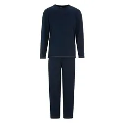 Damella Kurt Long Sleeve Pyjamas Marine Baumwolle Medium Damen