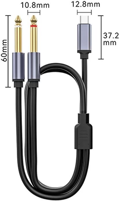INF Type-C auf Dual 6,35mm Audio Kabel - Verbinden Sie Ihre Geräte mit Leichtigkeit 2 m