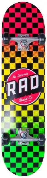 RAD Skateboards Skateboard Komplettboard RAD Checkers Progressive (8" - Rasta)