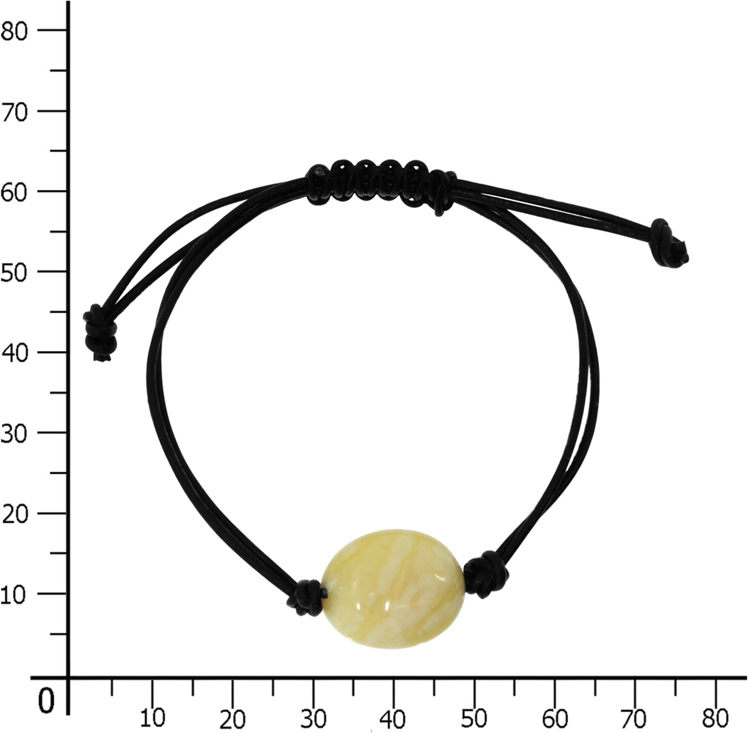 Armband OSTSEE-SCHMUCK "- Jana - Bernstein -" Gr. 19, gelb, Armbänder, Damen, Bernstein, Armband