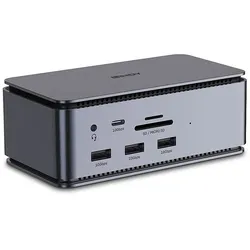 Lindy 43372 laptop-dockingstation & portreplikator Andocken USB4 Anthrazit