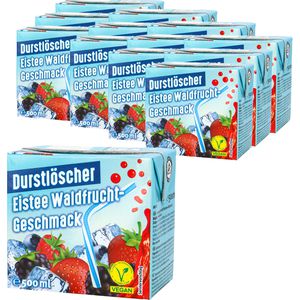 Durstlöscher Eistee Waldfrucht, im Trinkpäckchen, mit Früchteteeextrakt, 12x 0,5 Liter