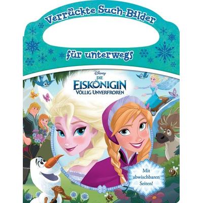 Disney Die Eiskönigin - Verrückte Such-Bilder für unterwegs - Wimmelbuch - Pappbilderbuch mit Stift und abwischbaren Seiten ab 3 Jahren, Gebundene