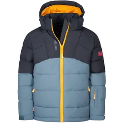 Trollkids Kinder Gryllefjord Isolationsjacke - 140 - black/steel blue/mango