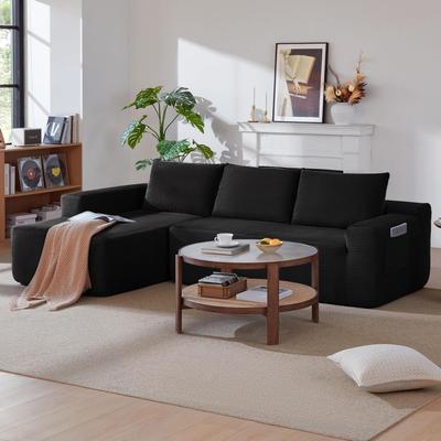 Dovelina 96.9 Cloud Sectional Couch with L-Shape Chaise Modern Modular Sofa with Deep Seat