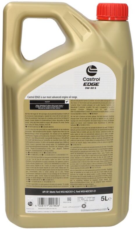 Motoröl CASTROL 161DCE EDGE 5W50 SUPERCAR 5L