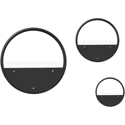 3ER-SET Blumentöpfe, Wand-Pflanzgefäß, Pflanzenbehälter für Garten Stahl Schwarz