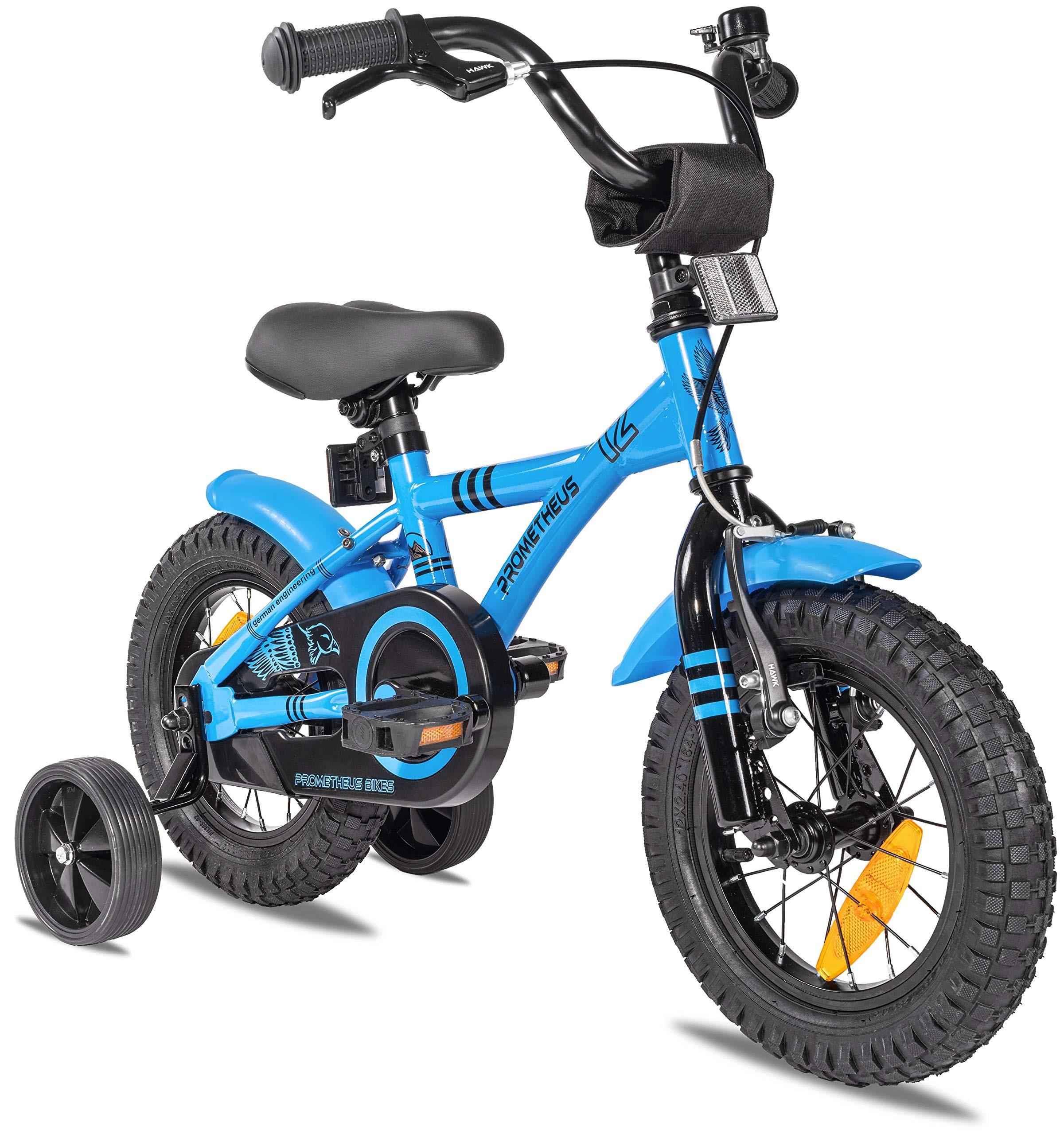Kinderfahrrad 12 Zoll mit Stützrädern und Rücktrittbremse, Blau
