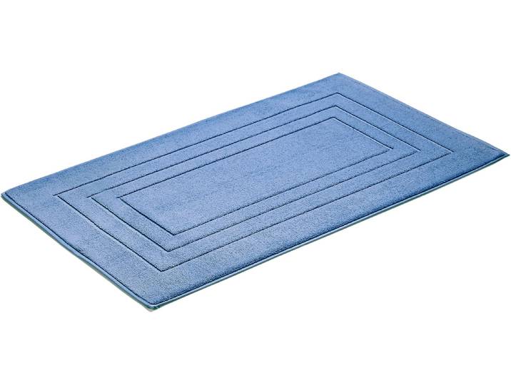Badematte VOSSEN Feeling , blau (pacific pearl), H:10mm, Baumwolle, Badematten, Badematte