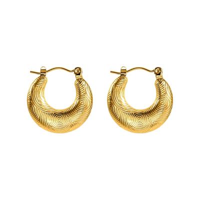 Paar Creolen LADY, gold (goldfarben), Ohrringe, Damen