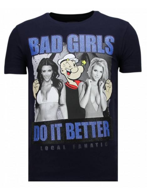 Local Fanatic Bad girls do it better rhinestone t-shirt
