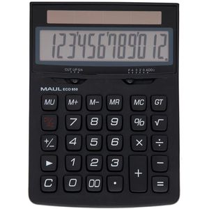 Maul Taschenrechner ECO 850, 12-stelliges LC-Display, Solarbetrieb
