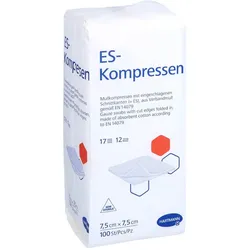 ES-Kompressen unsteril 7,5x7,5 cm 12fach Paul Hartmann