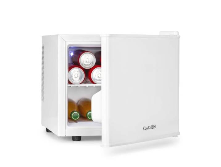 KLARSTEIN Mini Frigo de Chambre pour Boissons\, Petit Frigo Silencieux\, Mini Bar Intérieur\, Bières\, Vins\, Petit Refrigerateur Camping\, 3 Niveaux de Refroidissement\, Cosmetique\, 5-15°C\, 17L