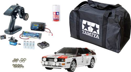 Tamiya TT-02 Audi Quattro Rally Brushed 1:10 RC Modellauto Elektro Straßenmodell Allradantrieb (4WD) Bausatz Spar-Set 2,4GHz