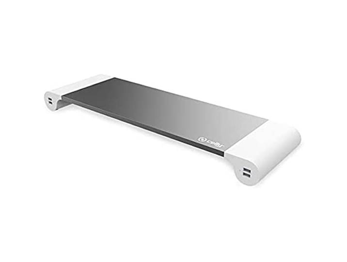 Celly Monitorhouder met 4 USB-poorten, wit