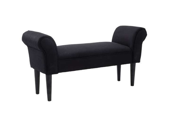 Banc banquette design contemporain accoudoirs courbés noir