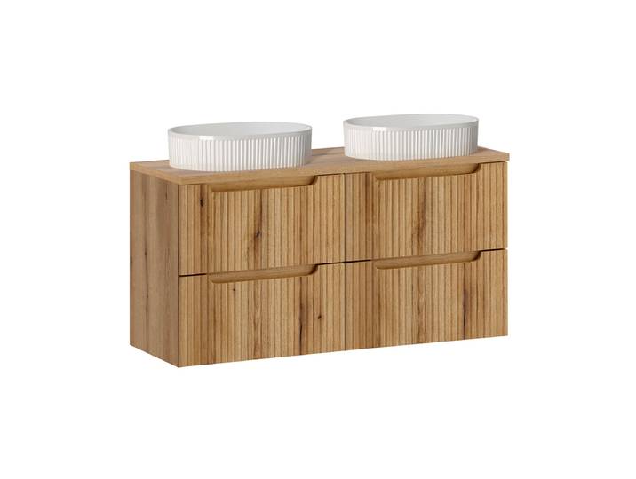 Meuble double vasque 120cm 4 tiroirs Riva Bois
