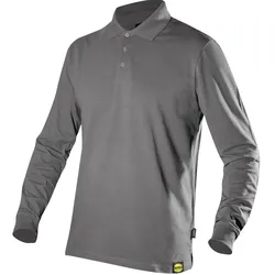 Langarm-Poloshirt "ATLANTIS ORGANIC" - 3XL (DE size: XXL) - grau