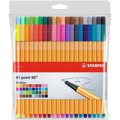 STABILO Set mit 40 feinen Filzstiften point 88