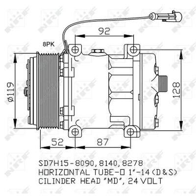 NRF Kompressor, Klimaanlage 32702 für Iveco