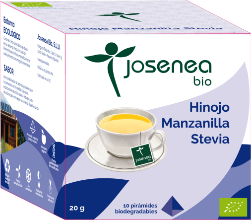 Equisalud Hinojo Manzanilla Stevia Bio 10 Pirámides ensobradas