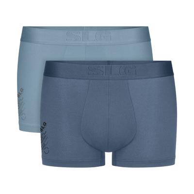 Trunk SLOGGI "SLG Base Soft", Herren, Gr. XL, Microfaser, blau, light, Microfaser, Obermaterial: 61% Modal, 32% Polyamid, 7% Elasthan, körpernah, Unterhosen, ohne Eingriff, elastischer Logobund