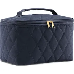 Cosmetic Case Kosmetiktasche marineblau gesteppt