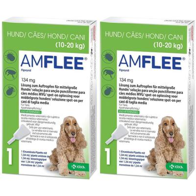 Amflee 134 mg Spot-on Lsg.f.mittelgr.Hunde 10-20kg 2x 2x3 St Lösung