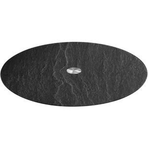 Leonardo Tortenplatte Turn 018700, mit Fuß, aus Glas, Ø 33 cm, schwarze Schieferoptik, drehbar