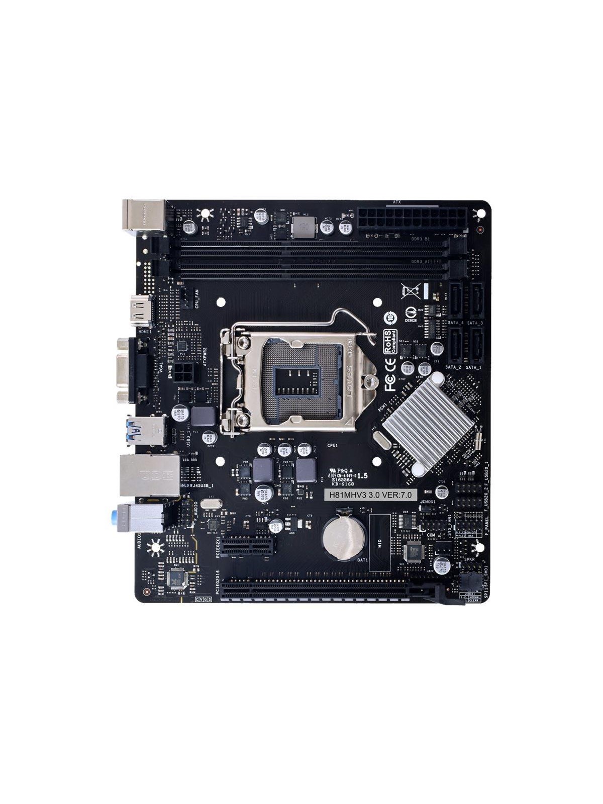 BIOSTAR H81MHV3 3.0 Mainboard - Intel H81 Express - Intel LGA1150 - DDR3L (Low Voltage) RAM - Micro-ATX