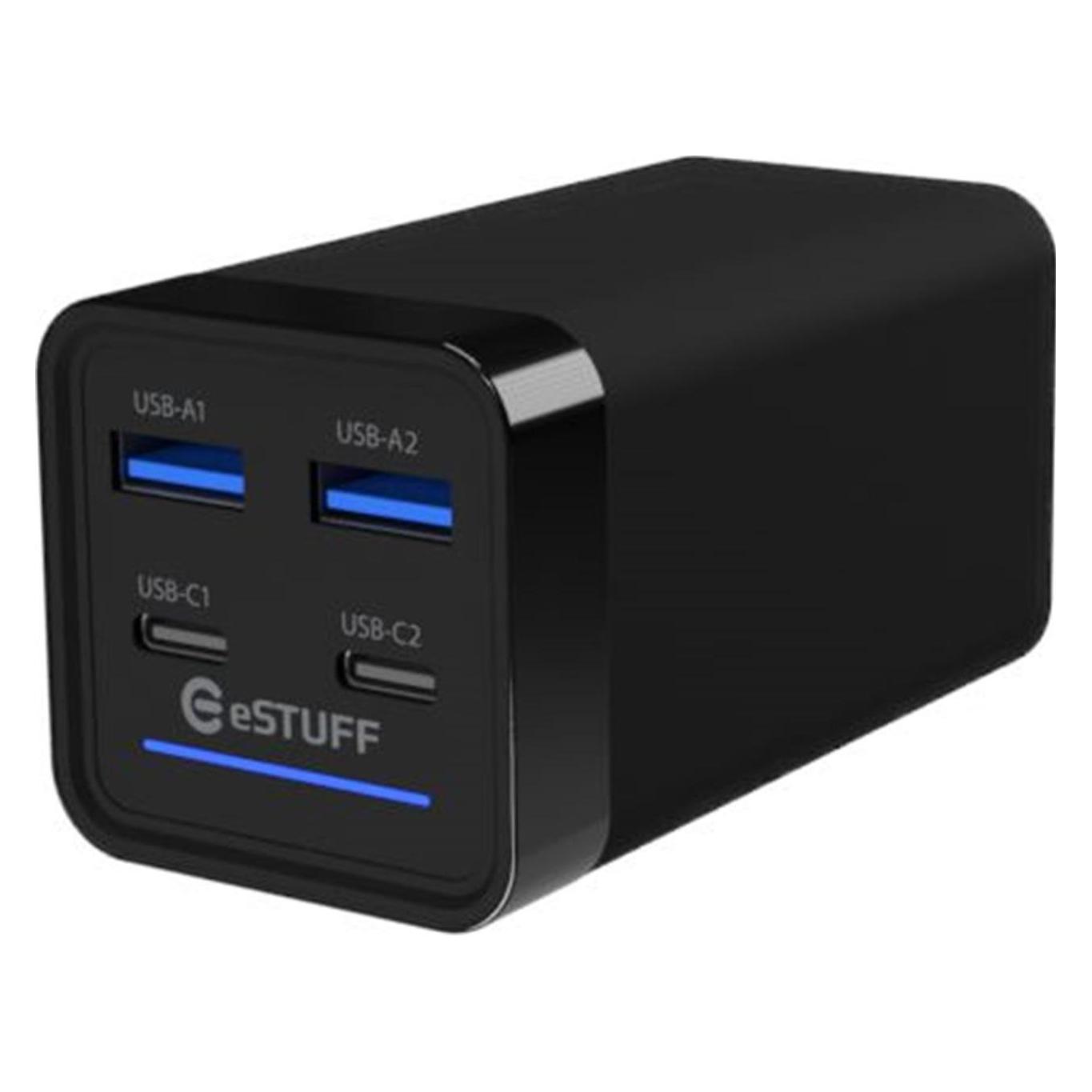 eSTUFF Multi charger PD65W 2C+2A (65 W, 4 Ports) (ES635200)