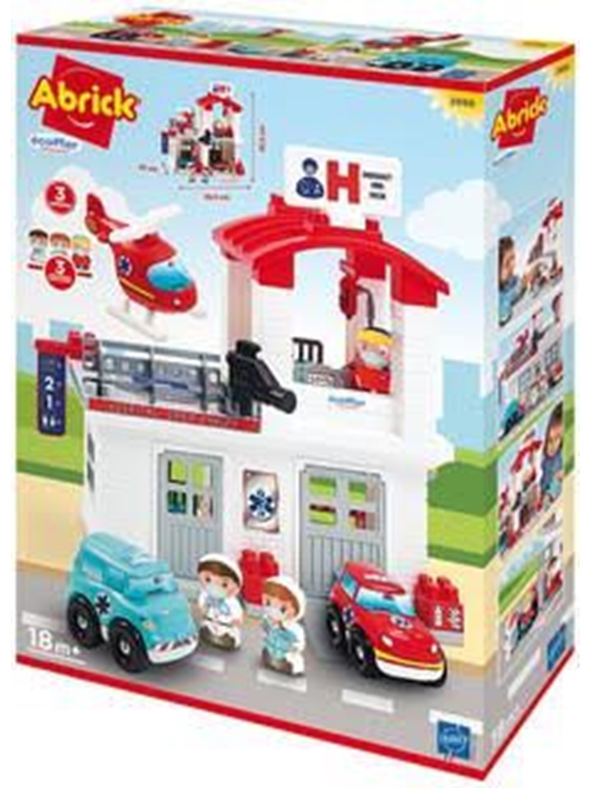 Ecoiffier Krankenhaus mit Fahrzeugen & Figuren