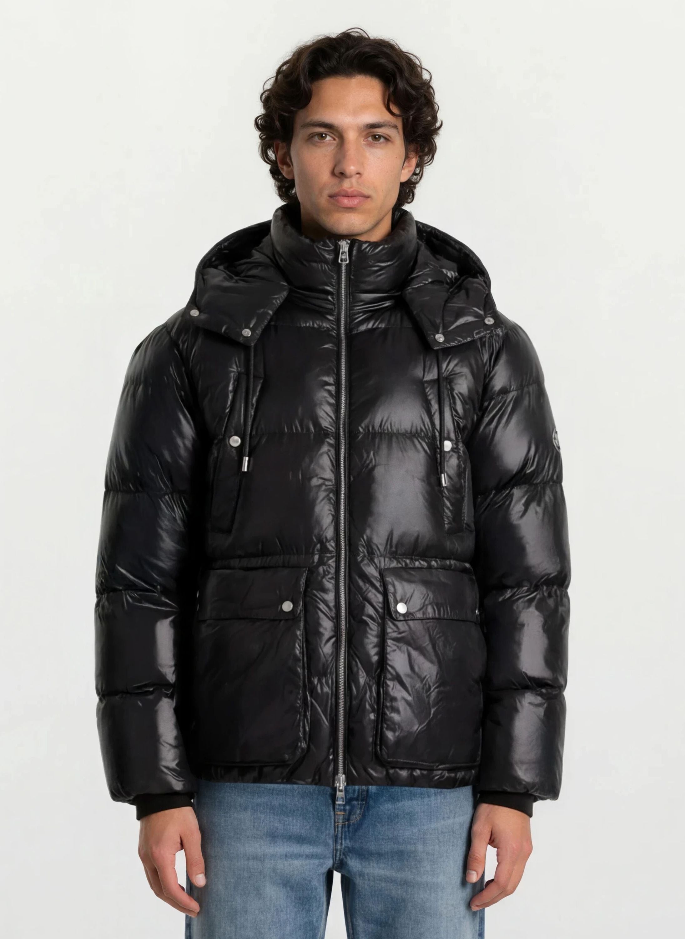 Winterjacke TRUEPRODIGY "Nathan Kapuze aufgesetzte Taschen", Herren, Gr. XS, schwarz, Obermaterial: 100% Polyester PES., regular fit, Jacken Winterjacke