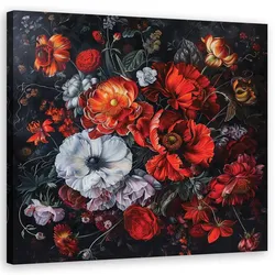 WANDBILD blumen blätter rosen