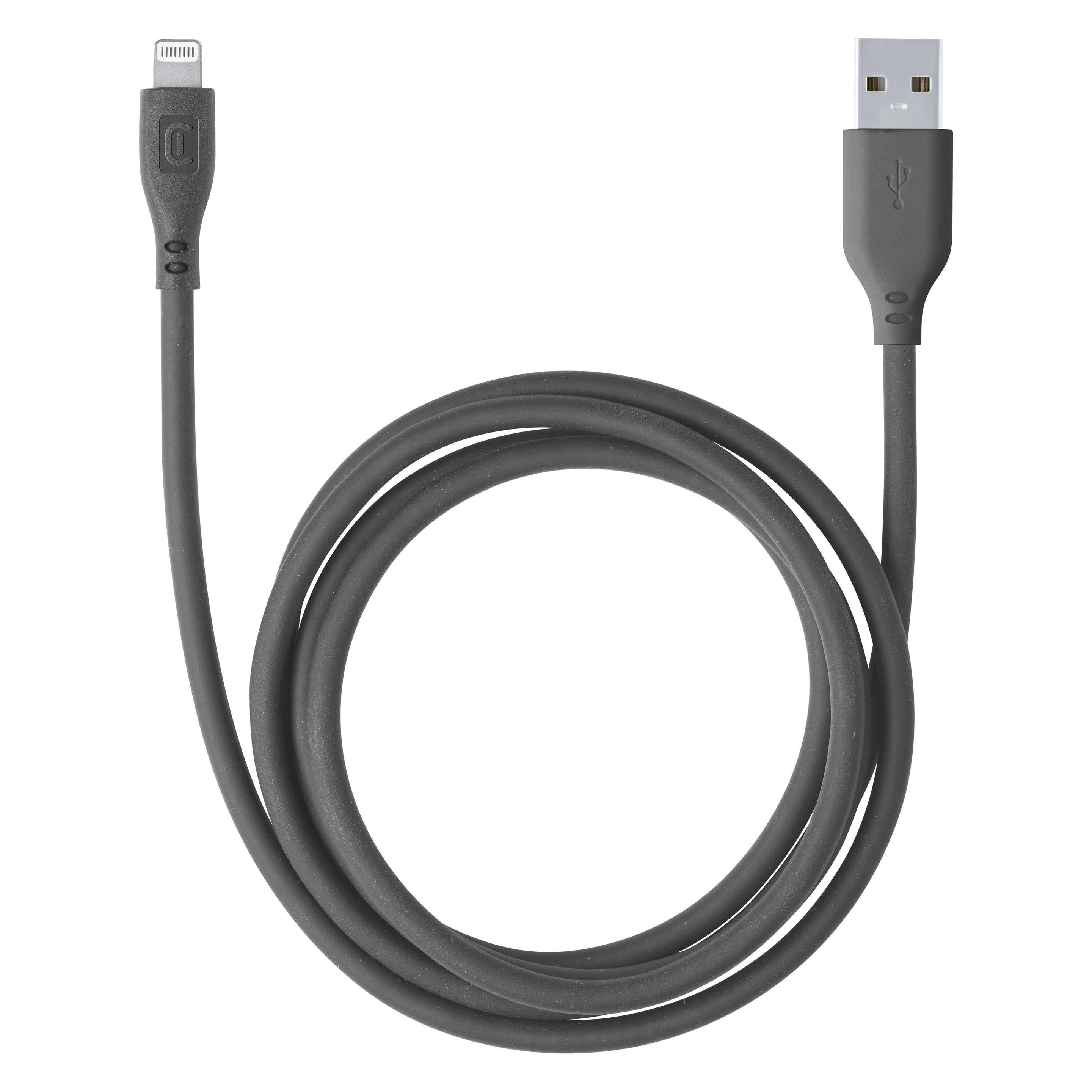 Cellularline Lade- und Datenkabel Soft 120cm USB Type-A auf Apple lightning bla USBDATASOFTMFIK (1.20 m, USB 3.2 Gen 1) (USBDATASOFTMFIK)