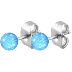 Chirurgenstahl Ohrstecker SYNTHETISCHER OPAL