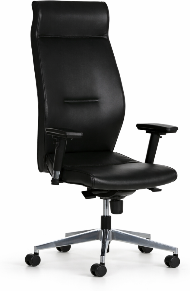 Antares Leder-Chefsessel MEGA, schwarz