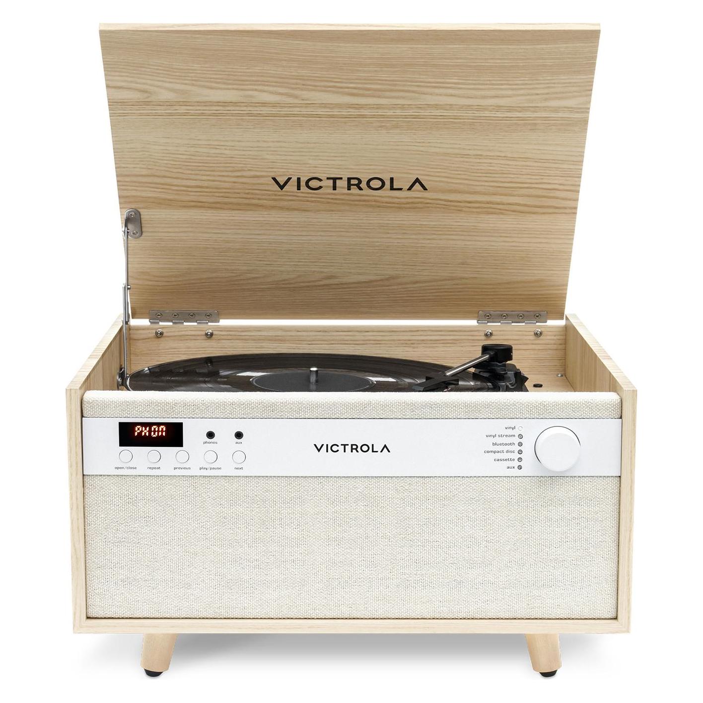 Victrola The Century 6-in-1 Music Center (Manuell) (VTA-820SB-NAT-INT)
