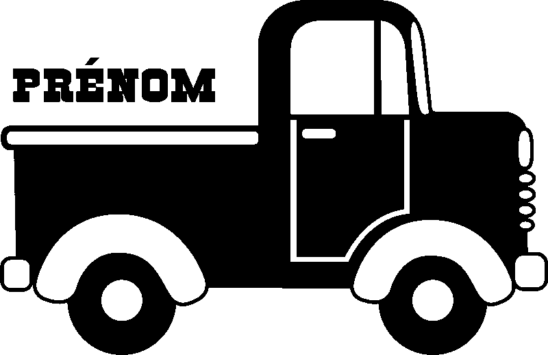 Ambiance-sticker Sticker prénom personnalisable Pick-up