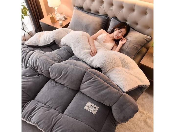 Noyau de couette d'hiver en flanelle Double face, insert de literie thermique chaud épais pour la maison, couette respirante douce pour la peau