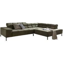 ECKSOFA NELSON Dunkelgrün Velvet