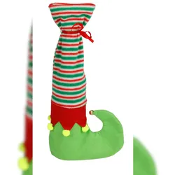 Flaschendekoration Socken Motiv Weihnachtsmann Flaschenkostüm Flaschentasche TOP 1
