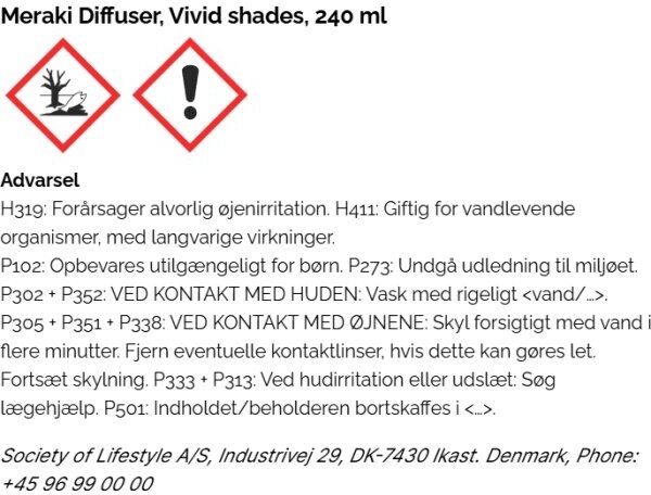 Meraki Duftfrisker M. Pinde, Vivid Shades, 240 Ml
